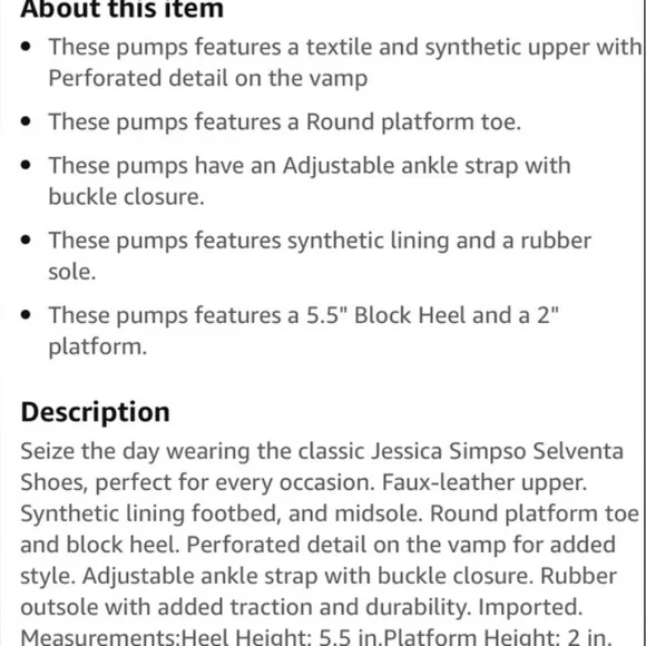 Jessica Simpson Selventa Platform Shoes - Size 8.5M - Picture 8 of 8